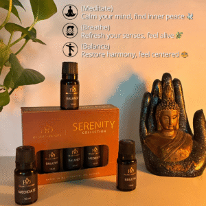 Essential Oils Pack of 3 – Breathe, Balance, Meditate – 100% Pure Aromatherapy Oils for Relaxation, Diffuser & Stress Relief
